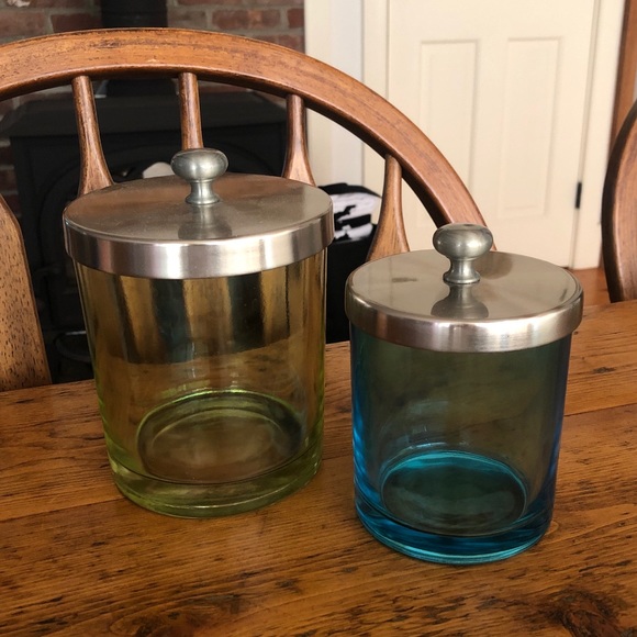 Other - Beautiful glass canisters 💚💙💚💙